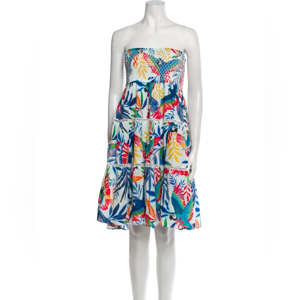 FARM Rio Strapless Dress or skirt with Tropical Print